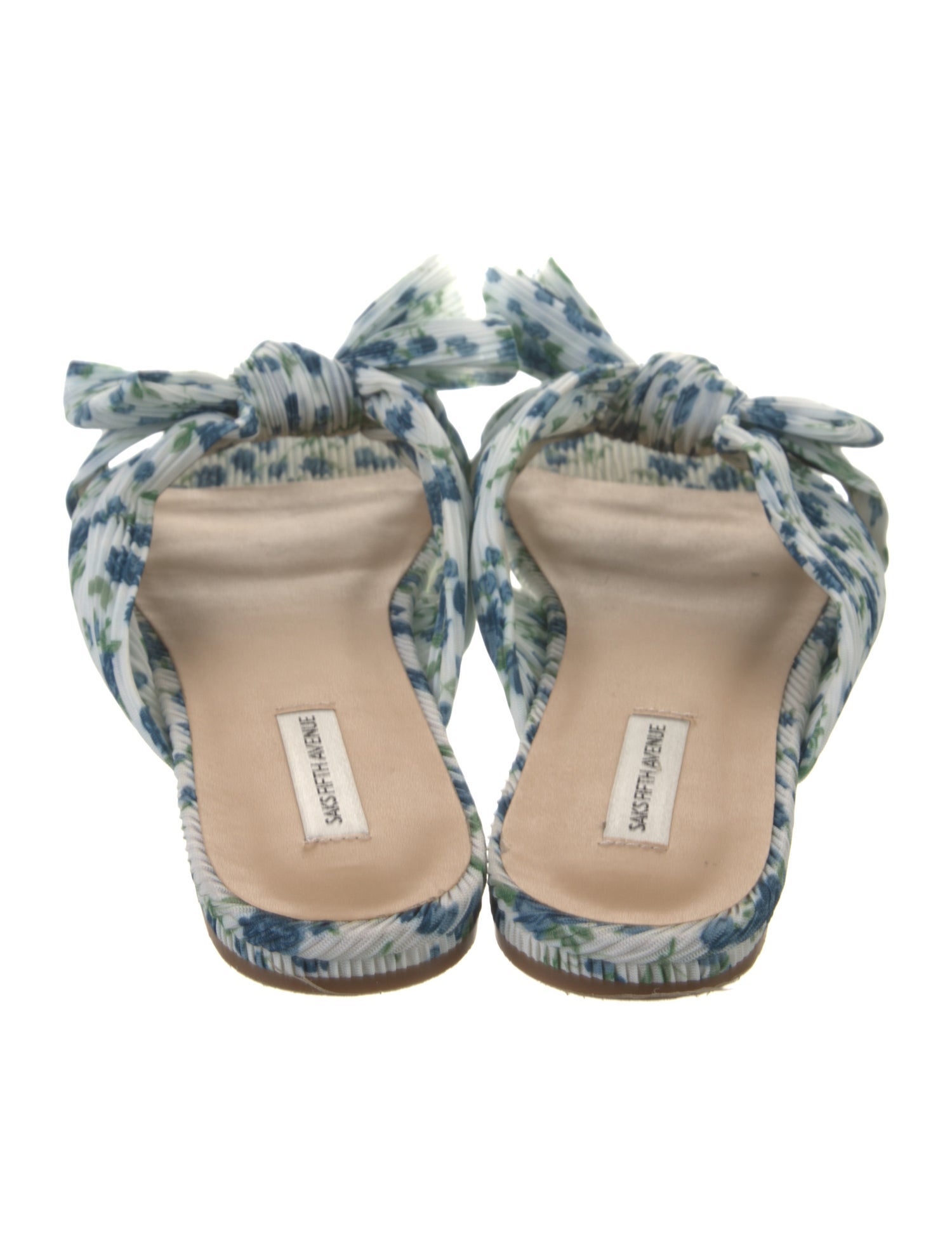 Saks Fifth Avenue Floral Print Slides